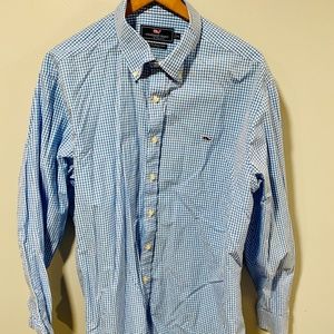Vineyard Vines Slim Fit Whale Shirt in Light Blue